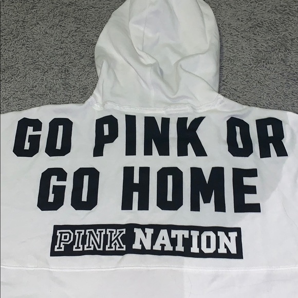 A white Pink long hoodie. - Picture 2 of 3